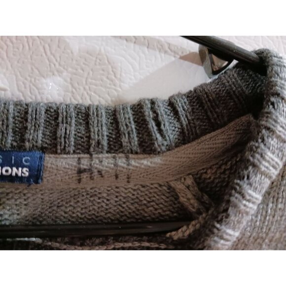 New Basic Editions Mens Size XL Slouchy Comfy Sweater Gray - Picture 9 of 9